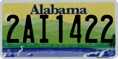 AL license plate 2AI1422