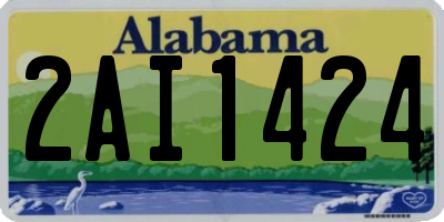 AL license plate 2AI1424