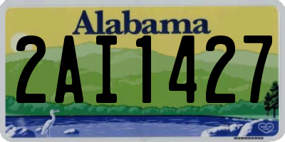 AL license plate 2AI1427