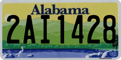 AL license plate 2AI1428