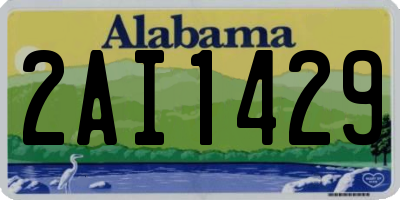 AL license plate 2AI1429