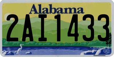 AL license plate 2AI1433