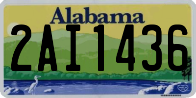AL license plate 2AI1436