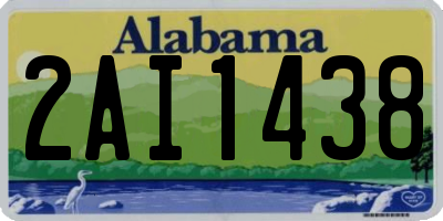 AL license plate 2AI1438