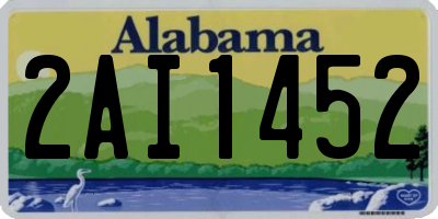 AL license plate 2AI1452