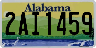AL license plate 2AI1459