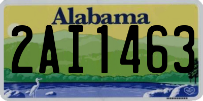 AL license plate 2AI1463