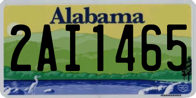 AL license plate 2AI1465