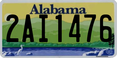 AL license plate 2AI1476