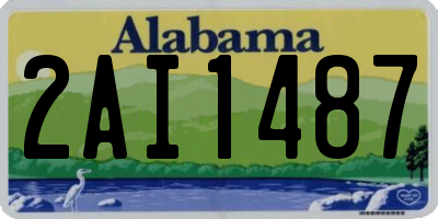 AL license plate 2AI1487