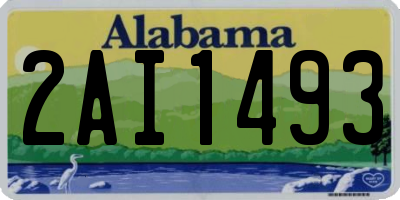 AL license plate 2AI1493