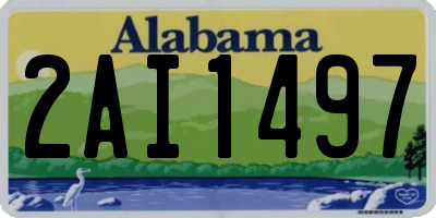 AL license plate 2AI1497