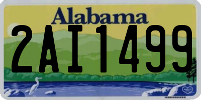 AL license plate 2AI1499
