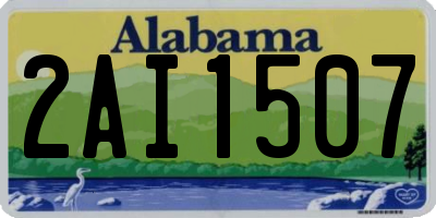 AL license plate 2AI1507