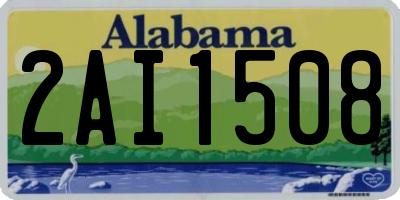 AL license plate 2AI1508