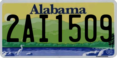 AL license plate 2AI1509