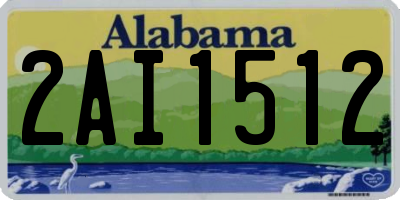 AL license plate 2AI1512