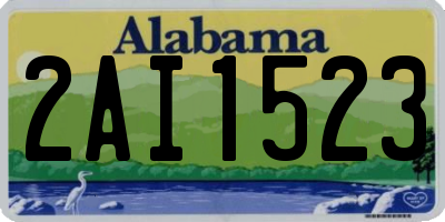 AL license plate 2AI1523