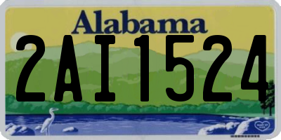 AL license plate 2AI1524