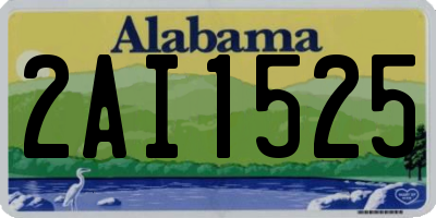 AL license plate 2AI1525