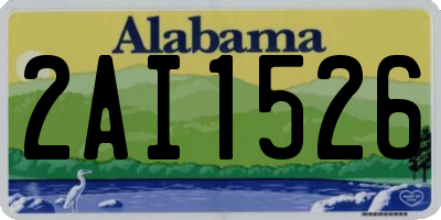 AL license plate 2AI1526
