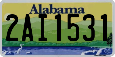 AL license plate 2AI1531