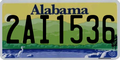 AL license plate 2AI1536