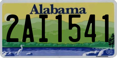 AL license plate 2AI1541