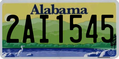 AL license plate 2AI1545
