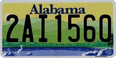 AL license plate 2AI1560