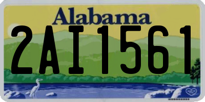 AL license plate 2AI1561