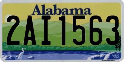 AL license plate 2AI1563