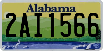 AL license plate 2AI1566