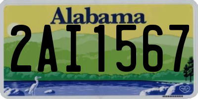 AL license plate 2AI1567