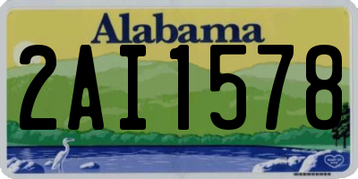 AL license plate 2AI1578