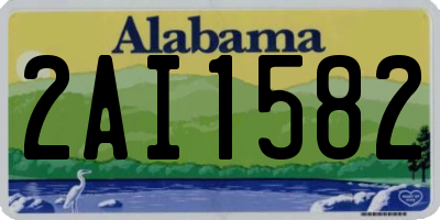AL license plate 2AI1582