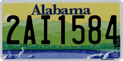 AL license plate 2AI1584