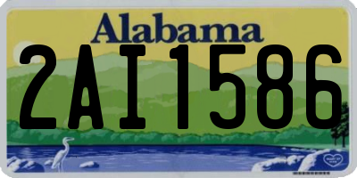 AL license plate 2AI1586