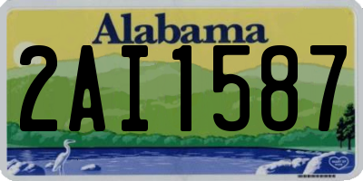 AL license plate 2AI1587