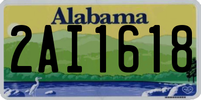 AL license plate 2AI1618