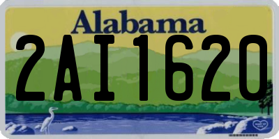 AL license plate 2AI1620