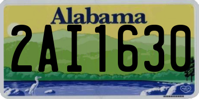 AL license plate 2AI1630