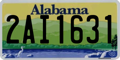 AL license plate 2AI1631