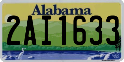 AL license plate 2AI1633