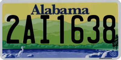 AL license plate 2AI1638