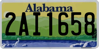 AL license plate 2AI1658