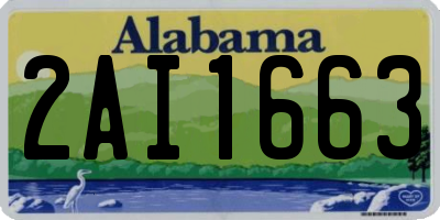 AL license plate 2AI1663