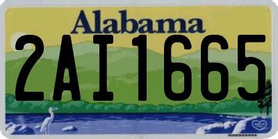 AL license plate 2AI1665