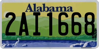 AL license plate 2AI1668