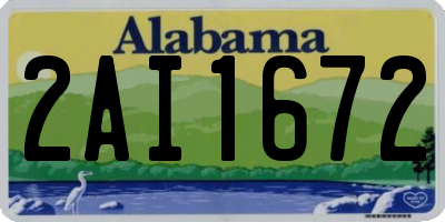 AL license plate 2AI1672